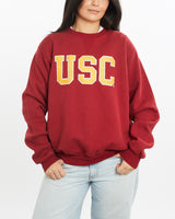 Vintage, University, of, Southern, California, Sweatshirt, The Real Deal, size small, colour Red, newtown, sydney, australia, thrift store, opshop, preloved, secondhand, sustainable, retro, antique, 70s, 80s, 90s, 2000s, 00s, fashion, clothing, streetwear, trendy, garment, style, boutique, store, shop, archive, sale, cheap, best, top, Sweats and hoodies