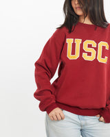 Vintage, University, of, Southern, California, Sweatshirt, The Real Deal, size small, colour Red, newtown, sydney, australia, thrift store, opshop, preloved, secondhand, sustainable, retro, antique, 70s, 80s, 90s, 2000s, 00s, fashion, clothing, streetwear, trendy, garment, style, boutique, store, shop, archive, sale, cheap, best, top, Sweats and hoodies