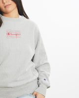 Vintage, 90s, Champion, Sweatshirt, The Real Deal, size small, colour Grey, newtown, sydney, australia, thrift store, opshop, preloved, secondhand, sustainable, retro, antique, 70s, 80s, 90s, 2000s, 00s, fashion, clothing, streetwear, trendy, garment, style, boutique, store, shop, archive, sale, cheap, best, top, Sweats and hoodies