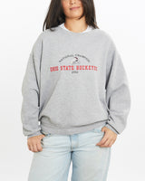 Vintage, 2002, NCAA, Ohio, State, Buckeyes, Sweatshirt, The Real Deal, size small, colour Grey, newtown, sydney, australia, thrift store, opshop, preloved, secondhand, sustainable, retro, antique, 70s, 80s, 90s, 2000s, 00s, fashion, clothing, streetwear, trendy, garment, style, boutique, store, shop, archive, sale, cheap, best, top, Sweats and hoodies