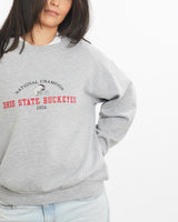 Vintage, 2002, NCAA, Ohio, State, Buckeyes, Sweatshirt, The Real Deal, size small, colour Grey, newtown, sydney, australia, thrift store, opshop, preloved, secondhand, sustainable, retro, antique, 70s, 80s, 90s, 2000s, 00s, fashion, clothing, streetwear, trendy, garment, style, boutique, store, shop, archive, sale, cheap, best, top, Sweats and hoodies