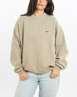 Vintage, 90s, Nike, Sweatshirt, The Real Deal, size medium, colour Beige, newtown, sydney, australia, thrift store, opshop, preloved, secondhand, sustainable, retro, antique, 70s, 80s, 90s, 2000s, 00s, fashion, clothing, streetwear, trendy, garment, style, boutique, store, shop, archive, sale, cheap, best, top, Sweats and hoodies
