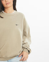 Vintage, 90s, Nike, Sweatshirt, The Real Deal, size medium, colour Beige, newtown, sydney, australia, thrift store, opshop, preloved, secondhand, sustainable, retro, antique, 70s, 80s, 90s, 2000s, 00s, fashion, clothing, streetwear, trendy, garment, style, boutique, store, shop, archive, sale, cheap, best, top, Sweats and hoodies