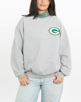 Vintage, 90s, NFL, Green, Bay, Packers, Turtle, Neck, Sweatshirt, The Real Deal, size medium, colour Grey, newtown, sydney, australia, thrift store, opshop, preloved, secondhand, sustainable, retro, antique, 70s, 80s, 90s, 2000s, 00s, fashion, clothing, streetwear, trendy, garment, style, boutique, store, shop, archive, sale, cheap, best, top, Sweats and hoodies