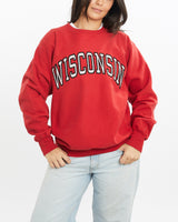 Vintage, University, of, Wisconsin, Sweatshirt, The Real Deal, size small, colour Red, newtown, sydney, australia, thrift store, opshop, preloved, secondhand, sustainable, retro, antique, 70s, 80s, 90s, 2000s, 00s, fashion, clothing, streetwear, trendy, garment, style, boutique, store, shop, archive, sale, cheap, best, top, Sweats and hoodies