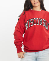 Vintage, University, of, Wisconsin, Sweatshirt, The Real Deal, size small, colour Red, newtown, sydney, australia, thrift store, opshop, preloved, secondhand, sustainable, retro, antique, 70s, 80s, 90s, 2000s, 00s, fashion, clothing, streetwear, trendy, garment, style, boutique, store, shop, archive, sale, cheap, best, top, Sweats and hoodies