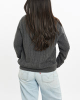 Vintage, 90s, Tommy, Hilfiger, Cable, Knit, Sweater, The Real Deal, size small, colour Grey, newtown, sydney, australia, thrift store, opshop, preloved, secondhand, sustainable, retro, antique, 70s, 80s, 90s, 2000s, 00s, fashion, clothing, streetwear, trendy, garment, style, boutique, store, shop, archive, sale, cheap, best, top, Sweats and hoodies