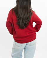 Vintage, 90s, Lauren, Ralph, Lauren, Quarter, Zip, Knit, Sweater, The Real Deal, size small, colour Red, newtown, sydney, australia, thrift store, opshop, preloved, secondhand, sustainable, retro, antique, 70s, 80s, 90s, 2000s, 00s, fashion, clothing, streetwear, trendy, garment, style, boutique, store, shop, archive, sale, cheap, best, top, Sweats and hoodies
