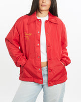 Vintage, 1978, Bridgeport, Fleece, Lined, Coaches, Jacket, The Real Deal, size medium, colour Red, newtown, sydney, australia, thrift store, opshop, preloved, secondhand, sustainable, retro, antique, 70s, 80s, 90s, 2000s, 00s, fashion, clothing, streetwear, trendy, garment, style, boutique, store, shop, archive, sale, cheap, best, top, Jackets