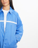 Vintage, 90s, Nike, Windbreaker, Jacket, The Real Deal, size medium, colour Blue, newtown, sydney, australia, thrift store, opshop, preloved, secondhand, sustainable, retro, antique, 70s, 80s, 90s, 2000s, 00s, fashion, clothing, streetwear, trendy, garment, style, boutique, store, shop, archive, sale, cheap, best, top, Jackets