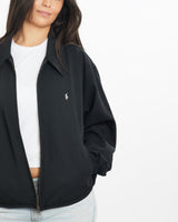 Vintage, 90s, Polo, Ralph, Lauren, Harrington, Jacket, The Real Deal, size medium, colour Black, newtown, sydney, australia, thrift store, opshop, preloved, secondhand, sustainable, retro, antique, 70s, 80s, 90s, 2000s, 00s, fashion, clothing, streetwear, trendy, garment, style, boutique, store, shop, archive, sale, cheap, best, top, Jackets