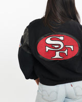 Vintage, 90s, NFL, San, Francisco, 49ers, Varsity, Jacket, The Real Deal, size medium, colour Black, newtown, sydney, australia, thrift store, opshop, preloved, secondhand, sustainable, retro, antique, 70s, 80s, 90s, 2000s, 00s, fashion, clothing, streetwear, trendy, garment, style, boutique, store, shop, archive, sale, cheap, best, top, Jackets