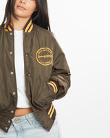 Vintage, 70s, Bomber, Jacket, The Real Deal, size medium, colour Brown, newtown, sydney, australia, thrift store, opshop, preloved, secondhand, sustainable, retro, antique, 70s, 80s, 90s, 2000s, 00s, fashion, clothing, streetwear, trendy, garment, style, boutique, store, shop, archive, sale, cheap, best, top, Jackets