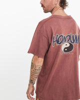 Vintage, 90s, Honolulu, Hawaii, Surf, Tee, The Real Deal, size large, colour Burgundy, newtown, sydney, australia, thrift store, opshop, preloved, secondhand, sustainable, retro, antique, 70s, 80s, 90s, 2000s, 00s, fashion, clothing, streetwear, trendy, garment, style, boutique, store, shop, archive, sale, cheap, best, top, T-Shirts