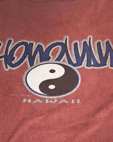 Vintage, 90s, Honolulu, Hawaii, Surf, Tee, The Real Deal, size large, colour Burgundy, newtown, sydney, australia, thrift store, opshop, preloved, secondhand, sustainable, retro, antique, 70s, 80s, 90s, 2000s, 00s, fashion, clothing, streetwear, trendy, garment, style, boutique, store, shop, archive, sale, cheap, best, top, T-Shirts