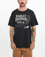 Harley, Davidson, Tee, The Real Deal, size large, colour Black, newtown, sydney, australia, thrift store, opshop, preloved, secondhand, sustainable, retro, antique, 70s, 80s, 90s, 2000s, 00s, fashion, clothing, streetwear, trendy, garment, style, boutique, store, shop, archive, sale, cheap, best, top, T-Shirts