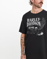 Harley, Davidson, Tee, The Real Deal, size large, colour Black, newtown, sydney, australia, thrift store, opshop, preloved, secondhand, sustainable, retro, antique, 70s, 80s, 90s, 2000s, 00s, fashion, clothing, streetwear, trendy, garment, style, boutique, store, shop, archive, sale, cheap, best, top, T-Shirts