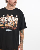 Vintage, NASCAR, Tony, Stewart, Racing, Tee, The Real Deal, size large, colour Black, newtown, sydney, australia, thrift store, opshop, preloved, secondhand, sustainable, retro, antique, 70s, 80s, 90s, 2000s, 00s, fashion, clothing, streetwear, trendy, garment, style, boutique, store, shop, archive, sale, cheap, best, top, T-Shirts