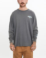 Vintage, 90s, Quiksilver, Long, Sleeve, Tee, The Real Deal, size large, colour Grey, newtown, sydney, australia, thrift store, opshop, preloved, secondhand, sustainable, retro, antique, 70s, 80s, 90s, 2000s, 00s, fashion, clothing, streetwear, trendy, garment, style, boutique, store, shop, archive, sale, cheap, best, top, T-Shirts