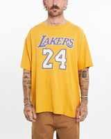 Vintage, NBA, Los, Angeles, Lakers, Kobe, Bryant', Tee, The Real Deal, size large, colour Yellow, newtown, sydney, australia, thrift store, opshop, preloved, secondhand, sustainable, retro, antique, 70s, 80s, 90s, 2000s, 00s, fashion, clothing, streetwear, trendy, garment, style, boutique, store, shop, archive, sale, cheap, best, top, T-Shirts