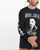 Vintage, Martin, Luther, King, Jr., Long, Sleeve, Tee, The Real Deal, size large, colour Black, newtown, sydney, australia, thrift store, opshop, preloved, secondhand, sustainable, retro, antique, 70s, 80s, 90s, 2000s, 00s, fashion, clothing, streetwear, trendy, garment, style, boutique, store, shop, archive, sale, cheap, best, top, T-Shirts
