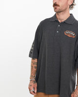 Vintage, Harley, Davidson, Polo, Shirt, The Real Deal, size medium, colour Grey, newtown, sydney, australia, thrift store, opshop, preloved, secondhand, sustainable, retro, antique, 70s, 80s, 90s, 2000s, 00s, fashion, clothing, streetwear, trendy, garment, style, boutique, store, shop, archive, sale, cheap, best, top, Shirts