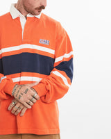 Vintage, University, of, Illinois, Rugby, Shirt, The Real Deal, size medium, colour Orange, newtown, sydney, australia, thrift store, opshop, preloved, secondhand, sustainable, retro, antique, 70s, 80s, 90s, 2000s, 00s, fashion, clothing, streetwear, trendy, garment, style, boutique, store, shop, archive, sale, cheap, best, top, Shirts