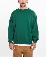 Vintage, 90s, Nike, Sweatshirt, The Real Deal, size large, colour Green, newtown, sydney, australia, thrift store, opshop, preloved, secondhand, sustainable, retro, antique, 70s, 80s, 90s, 2000s, 00s, fashion, clothing, streetwear, trendy, garment, style, boutique, store, shop, archive, sale, cheap, best, top, Sweats and hoodies