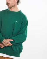 Vintage, 90s, Nike, Sweatshirt, The Real Deal, size large, colour Green, newtown, sydney, australia, thrift store, opshop, preloved, secondhand, sustainable, retro, antique, 70s, 80s, 90s, 2000s, 00s, fashion, clothing, streetwear, trendy, garment, style, boutique, store, shop, archive, sale, cheap, best, top, Sweats and hoodies