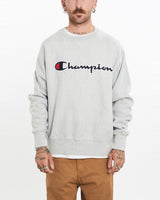 Vintage, 90s, Champion, Sweatshirt, The Real Deal, size medium, colour Grey, newtown, sydney, australia, thrift store, opshop, preloved, secondhand, sustainable, retro, antique, 70s, 80s, 90s, 2000s, 00s, fashion, clothing, streetwear, trendy, garment, style, boutique, store, shop, archive, sale, cheap, best, top, Sweats and hoodies