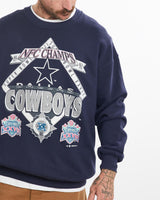 Vintage, 1992, NFL, Dallas, Cowboys, Sweatshirt, The Real Deal, size medium, colour Navy, newtown, sydney, australia, thrift store, opshop, preloved, secondhand, sustainable, retro, antique, 70s, 80s, 90s, 2000s, 00s, fashion, clothing, streetwear, trendy, garment, style, boutique, store, shop, archive, sale, cheap, best, top, Sweats and hoodies