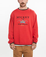 Vintage, 90s, Disney, Mickey, Mouse, Sweatshirt, The Real Deal, size large, colour Red, newtown, sydney, australia, thrift store, opshop, preloved, secondhand, sustainable, retro, antique, 70s, 80s, 90s, 2000s, 00s, fashion, clothing, streetwear, trendy, garment, style, boutique, store, shop, archive, sale, cheap, best, top, Sweats and hoodies