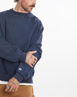 Vintage, Russell, Athletic, Sweatshirt, The Real Deal, size large, colour Navy, newtown, sydney, australia, thrift store, opshop, preloved, secondhand, sustainable, retro, antique, 70s, 80s, 90s, 2000s, 00s, fashion, clothing, streetwear, trendy, garment, style, boutique, store, shop, archive, sale, cheap, best, top, Sweats and hoodies