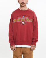 Vintage, NFL, San, Francisco, 49ers, Sweatshirt, The Real Deal, size medium, colour Red, newtown, sydney, australia, thrift store, opshop, preloved, secondhand, sustainable, retro, antique, 70s, 80s, 90s, 2000s, 00s, fashion, clothing, streetwear, trendy, garment, style, boutique, store, shop, archive, sale, cheap, best, top, Sweats and hoodies