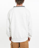 Vintage, Deer, Wildlife, Collared, Sweatshirt, The Real Deal, size medium, colour White, newtown, sydney, australia, thrift store, opshop, preloved, secondhand, sustainable, retro, antique, 70s, 80s, 90s, 2000s, 00s, fashion, clothing, streetwear, trendy, garment, style, boutique, store, shop, archive, sale, cheap, best, top, Sweats and hoodies