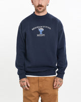 Vintage, NCAA, Brigham, Young, Cougars, Sweatshirt, The Real Deal, size medium, colour Navy, newtown, sydney, australia, thrift store, opshop, preloved, secondhand, sustainable, retro, antique, 70s, 80s, 90s, 2000s, 00s, fashion, clothing, streetwear, trendy, garment, style, boutique, store, shop, archive, sale, cheap, best, top, Sweats and hoodies