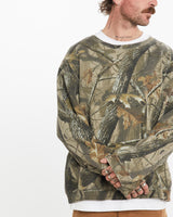 Vintage, Realtree, Camo, Sweatshirt, The Real Deal, size large, colour Camouflage, newtown, sydney, australia, thrift store, opshop, preloved, secondhand, sustainable, retro, antique, 70s, 80s, 90s, 2000s, 00s, fashion, clothing, streetwear, trendy, garment, style, boutique, store, shop, archive, sale, cheap, best, top, Sweats and hoodies
