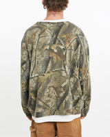 Vintage, Realtree, Camo, Sweatshirt, The Real Deal, size large, colour Camouflage, newtown, sydney, australia, thrift store, opshop, preloved, secondhand, sustainable, retro, antique, 70s, 80s, 90s, 2000s, 00s, fashion, clothing, streetwear, trendy, garment, style, boutique, store, shop, archive, sale, cheap, best, top, Sweats and hoodies