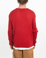 Vintage, Ralph, Lauren, Polo, Sport, Cable, Knit, Sweater, The Real Deal, size medium, colour Red, newtown, sydney, australia, thrift store, opshop, preloved, secondhand, sustainable, retro, antique, 70s, 80s, 90s, 2000s, 00s, fashion, clothing, streetwear, trendy, garment, style, boutique, store, shop, archive, sale, cheap, best, top, Sweats and hoodies