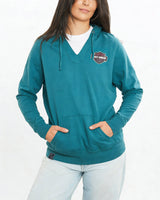 Vintage, Harley, Davidson, Hooded, Sweatshirt, The Real Deal, size small, colour Green, newtown, sydney, australia, thrift store, opshop, preloved, secondhand, sustainable, retro, antique, 70s, 80s, 90s, 2000s, 00s, fashion, clothing, streetwear, trendy, garment, style, boutique, store, shop, archive, sale, cheap, best, top, Sweats and hoodies