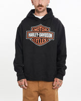Vintage, Harley, Davidson, Pensacola, Florida, Hooded, Sweatshirt, The Real Deal, size large, colour Black, newtown, sydney, australia, thrift store, opshop, preloved, secondhand, sustainable, retro, antique, 70s, 80s, 90s, 2000s, 00s, fashion, clothing, streetwear, trendy, garment, style, boutique, store, shop, archive, sale, cheap, best, top, Sweats and hoodies