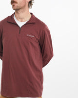 Vintage, Columbia, Tech, Quarter, Zip, Lightweight, Sweatshirt, The Real Deal, size medium, colour Burgundy, newtown, sydney, australia, thrift store, opshop, preloved, secondhand, sustainable, retro, antique, 70s, 80s, 90s, 2000s, 00s, fashion, clothing, streetwear, trendy, garment, style, boutique, store, shop, archive, sale, cheap, best, top, Sweats and hoodies