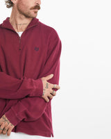 Vintage, Chaps, Ralph, Lauren, Quarter, Zip, Sweatshirt, The Real Deal, size large, colour Burgundy, newtown, sydney, australia, thrift store, opshop, preloved, secondhand, sustainable, retro, antique, 70s, 80s, 90s, 2000s, 00s, fashion, clothing, streetwear, trendy, garment, style, boutique, store, shop, archive, sale, cheap, best, top, Sweats and hoodies