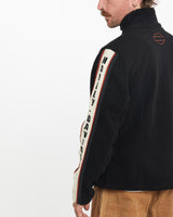 Vintage, Harley, Davidson, Full, Zip, Fleece, Jacket, The Real Deal, size medium, colour Black, newtown, sydney, australia, thrift store, opshop, preloved, secondhand, sustainable, retro, antique, 70s, 80s, 90s, 2000s, 00s, fashion, clothing, streetwear, trendy, garment, style, boutique, store, shop, archive, sale, cheap, best, top, Jackets