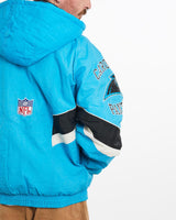 Vintage, Starter, NFL, Carolina, Panthers, Jacket, The Real Deal, size medium, colour Blue, newtown, sydney, australia, thrift store, opshop, preloved, secondhand, sustainable, retro, antique, 70s, 80s, 90s, 2000s, 00s, fashion, clothing, streetwear, trendy, garment, style, boutique, store, shop, archive, sale, cheap, best, top, Jackets