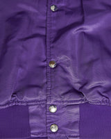 Vintage, 90s, NFL, Minnesota, Vikings, Satin, Bomber, Jacket, The Real Deal, size medium, colour Purple, newtown, sydney, australia, thrift store, opshop, preloved, secondhand, sustainable, retro, antique, 70s, 80s, 90s, 2000s, 00s, fashion, clothing, streetwear, trendy, garment, style, boutique, store, shop, archive, sale, cheap, best, top, Jackets