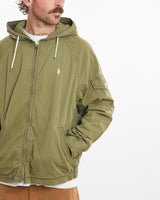 Vintage, Polo, Ralph, Lauren, Full, Zip, Hooded, Jacket, The Real Deal, size large, colour Green, newtown, sydney, australia, thrift store, opshop, preloved, secondhand, sustainable, retro, antique, 70s, 80s, 90s, 2000s, 00s, fashion, clothing, streetwear, trendy, garment, style, boutique, store, shop, archive, sale, cheap, best, top, Jackets