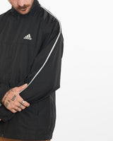 Vintage, Adidas, Track, Jacket, The Real Deal, size medium, colour Black, newtown, sydney, australia, thrift store, opshop, preloved, secondhand, sustainable, retro, antique, 70s, 80s, 90s, 2000s, 00s, fashion, clothing, streetwear, trendy, garment, style, boutique, store, shop, archive, sale, cheap, best, top, Jackets