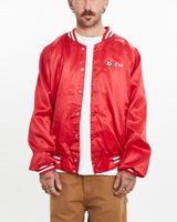 Vintage, 80s, Soccer, Club, Satin, Bomber, Jacket, The Real Deal, size large, colour Red, newtown, sydney, australia, thrift store, opshop, preloved, secondhand, sustainable, retro, antique, 70s, 80s, 90s, 2000s, 00s, fashion, clothing, streetwear, trendy, garment, style, boutique, store, shop, archive, sale, cheap, best, top, Jackets