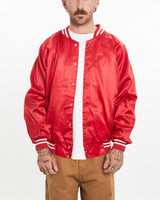 Vintage, 80s, NCAA, NC, State, Wolfpack, Satin, Bomber, Jacket, The Real Deal, size medium, colour Red, newtown, sydney, australia, thrift store, opshop, preloved, secondhand, sustainable, retro, antique, 70s, 80s, 90s, 2000s, 00s, fashion, clothing, streetwear, trendy, garment, style, boutique, store, shop, archive, sale, cheap, best, top, Jackets
